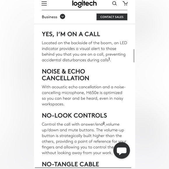 Logitech USB Headset Mono H650e - Picture 6 of 7